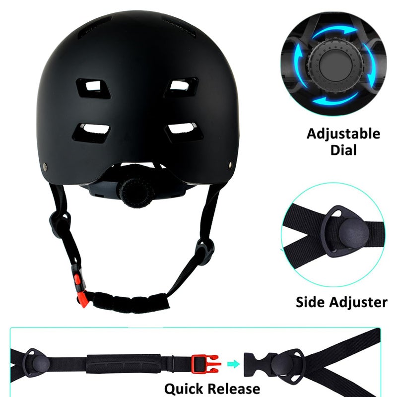 Bavilk Bike Helmet 3 Sizes for Teenager Kids Youth Adults,Bavilk Skateboard Helmet Adjustable Multi-Sport Bicycle Cycling Scooter Roller Skate Inline Skating Rollerblading for Girls Boys Women Men Teen - Image 3